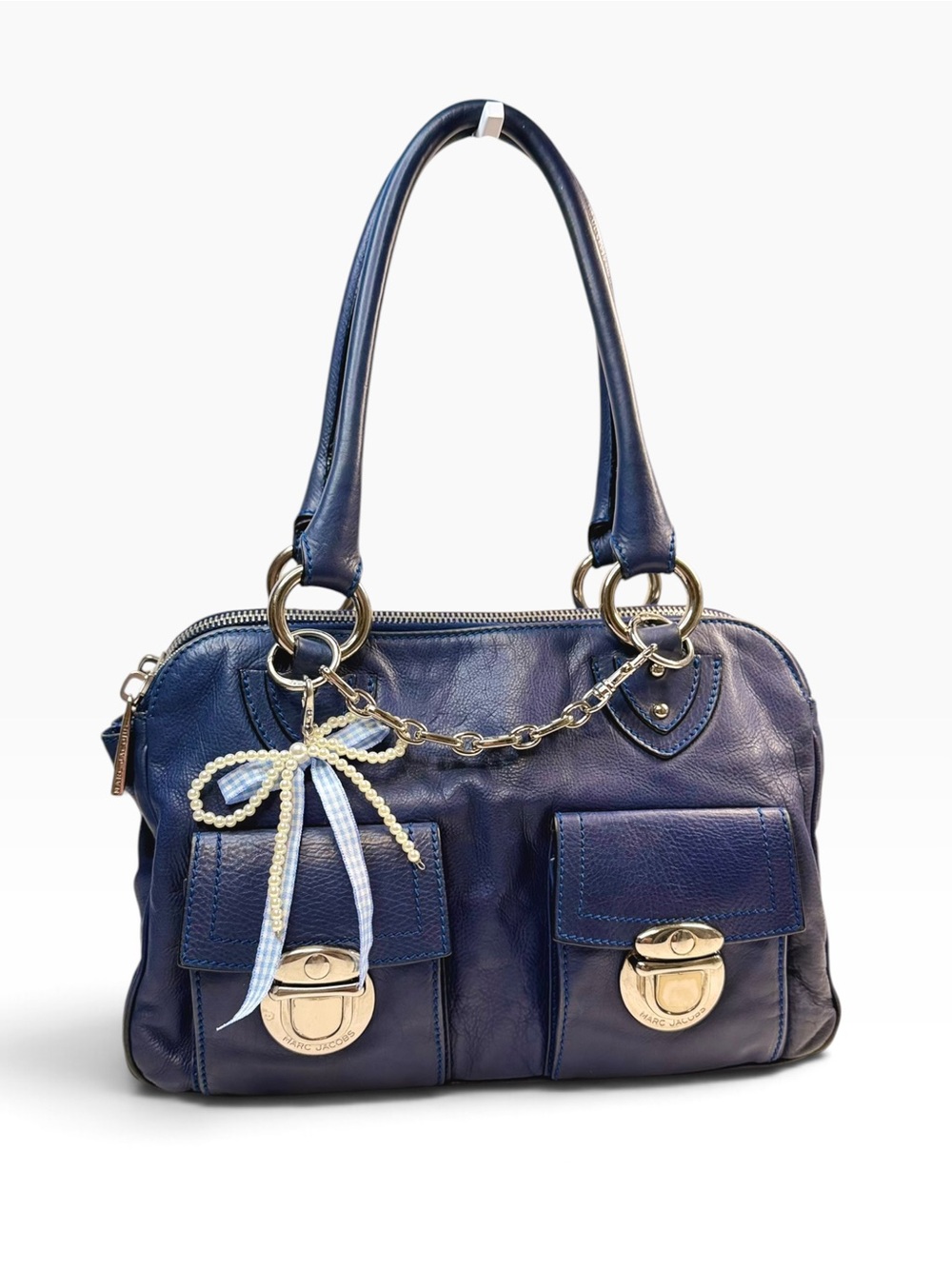 💙 Vintage Marc Jacobs Blake Slouchy Sathel Bag — Navy Blue - Made in Italy 🇮🇹